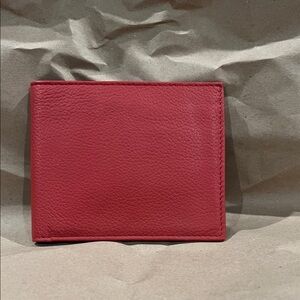 Rolex Classic Red Leather bifold Wallet